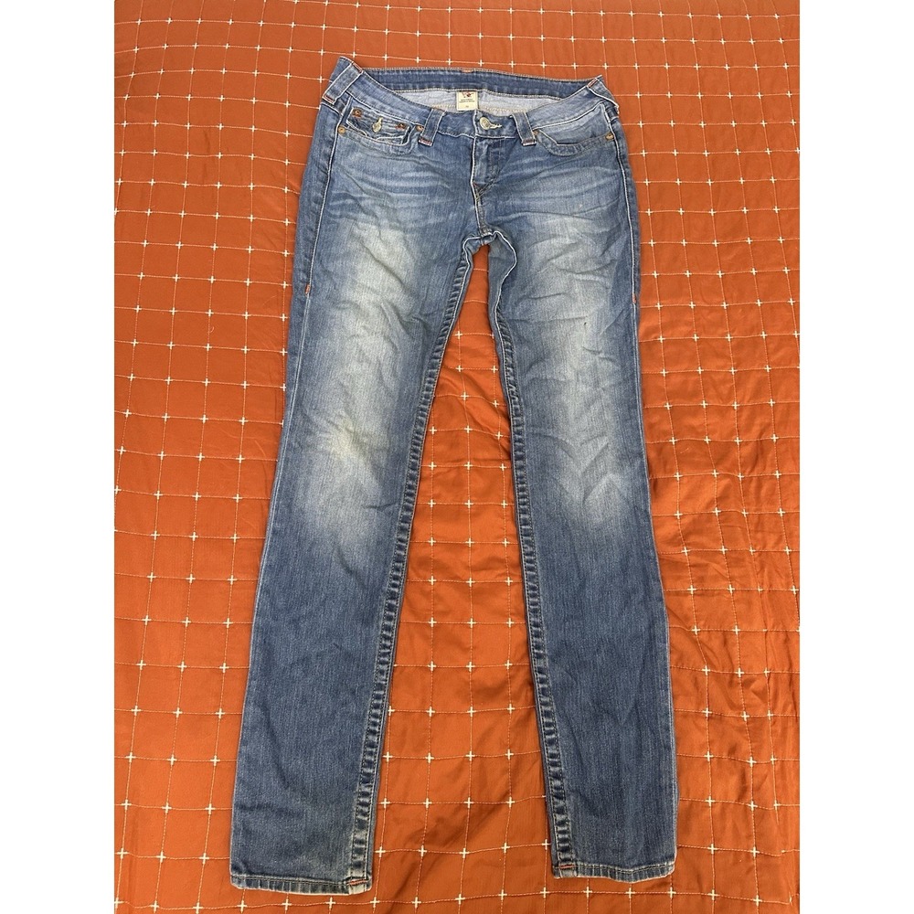True Religion Men's World Tour Skinny Jeans Size 32 Blue Denim
